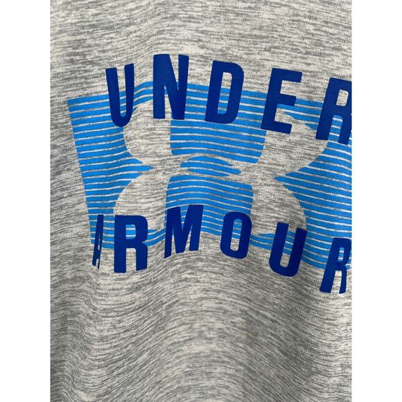 Under Armour Sweatshirt Womens Extra Small Gray Blue Loose Cold Gear Hoodie - Picture 2 of 7